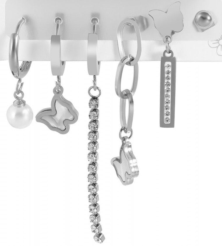 Akzent® Conjunto de 6 Brincos "His" em Aço Inoxidável – 0598 - 5050598-001