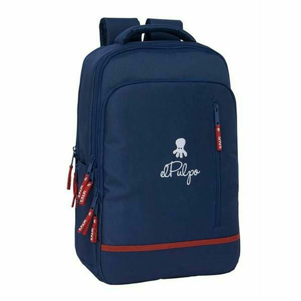 Mochila Escolar El Pulpo Azul Marinho 29 x 44 x 15 cm