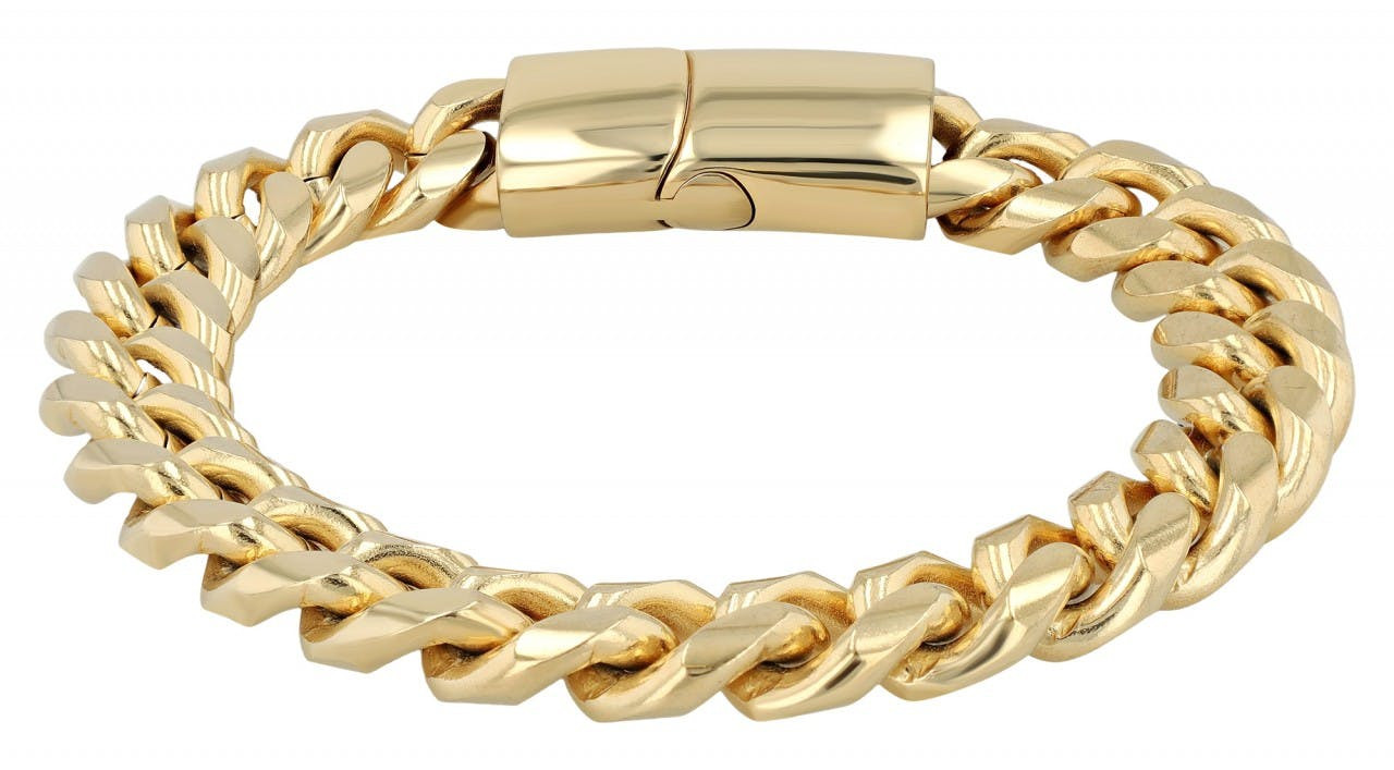 Akzent® Pulseira "Ole" Dourada em Aço Inoxidável 0677
