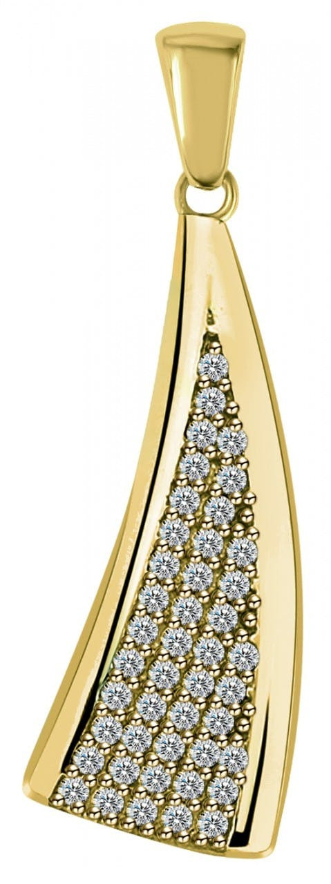 Joalharia Ouro 8k – Pingente em Ouro com Zircónias "Hella"