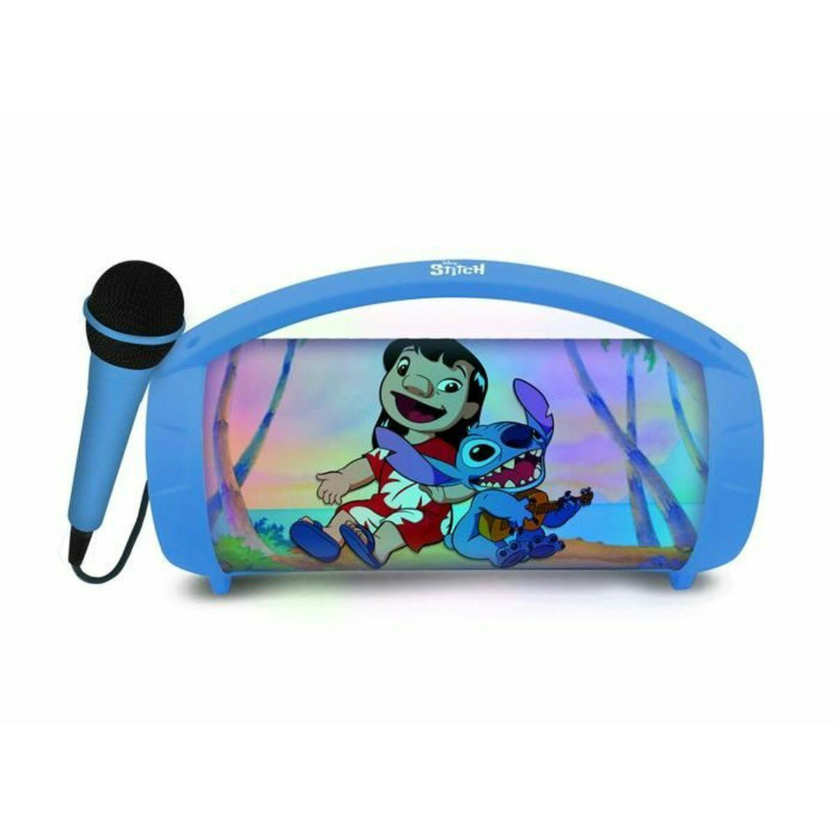 Altifalante Bluetooth com Microfone para Karaoke Stitch