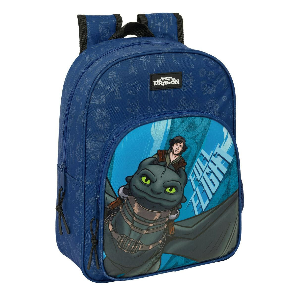 Mochila Escolar Como Treinares o teu Dragão 26 x 34 x 11 cm