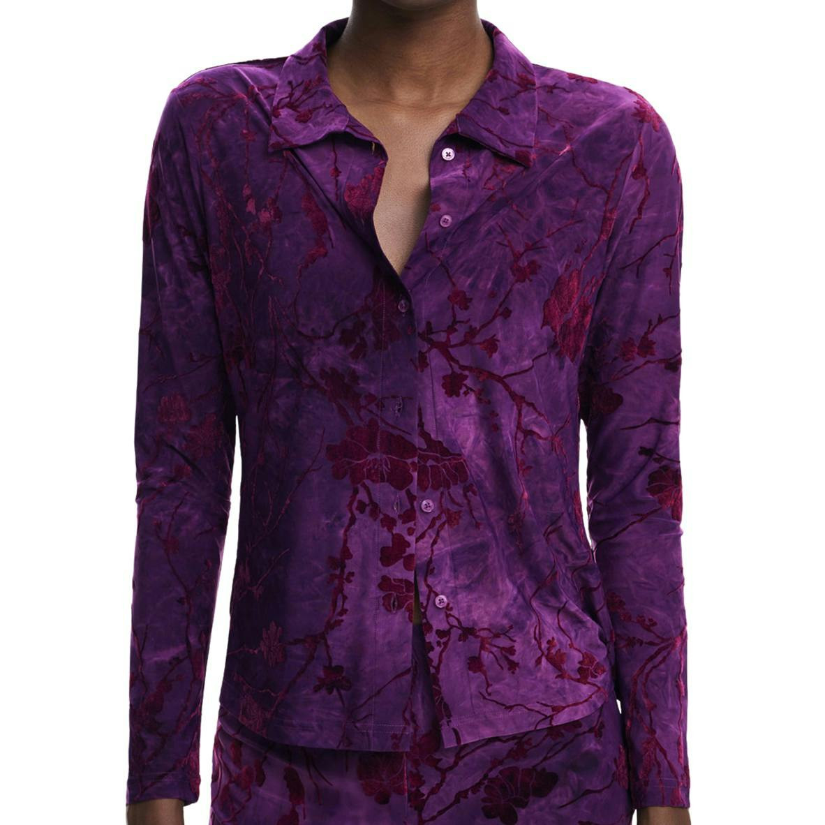 Desigual® Camisa Roxa de Mulher 25WWTK29 - XS
