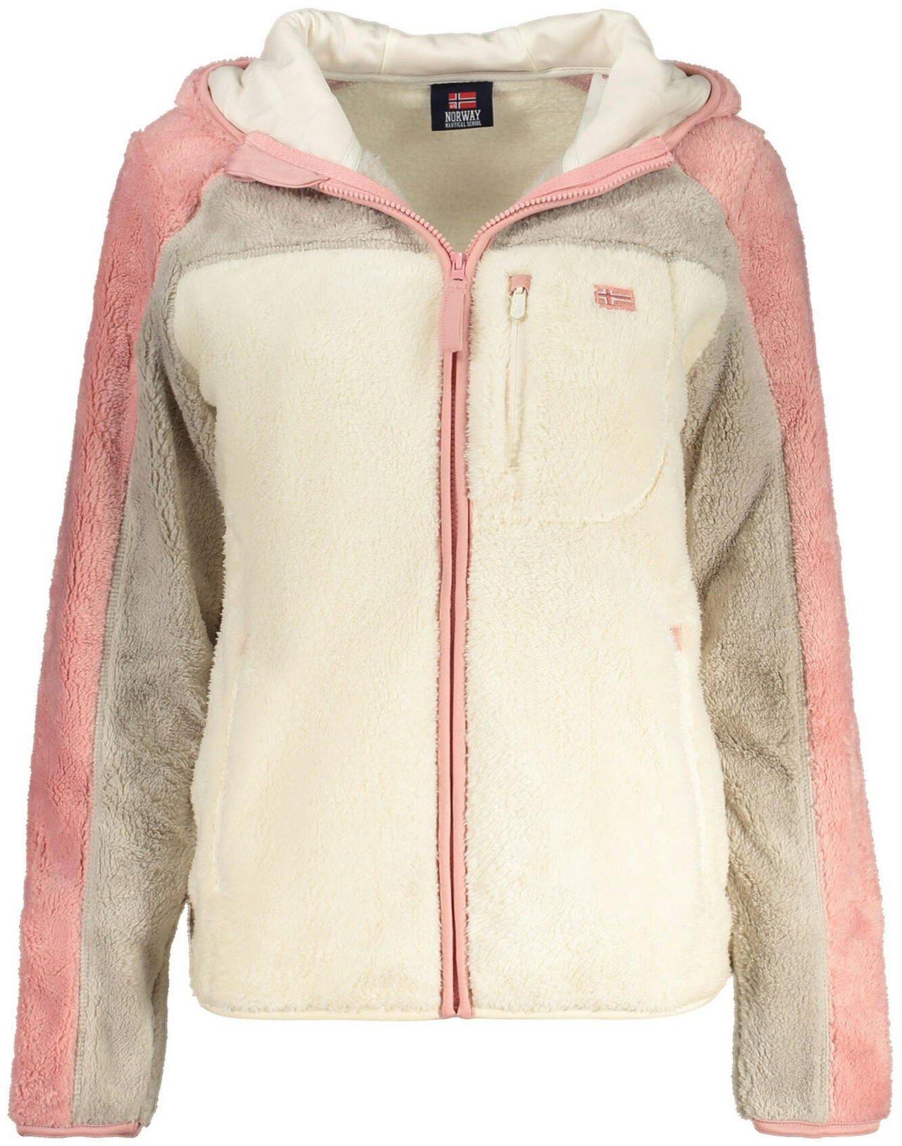 Norway 1963® Casaco Branco Rosa e Bege de Mulher 849904 - XL