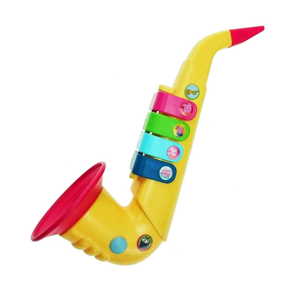 Saxofone infantil Peppa Pig em plástico com estojo