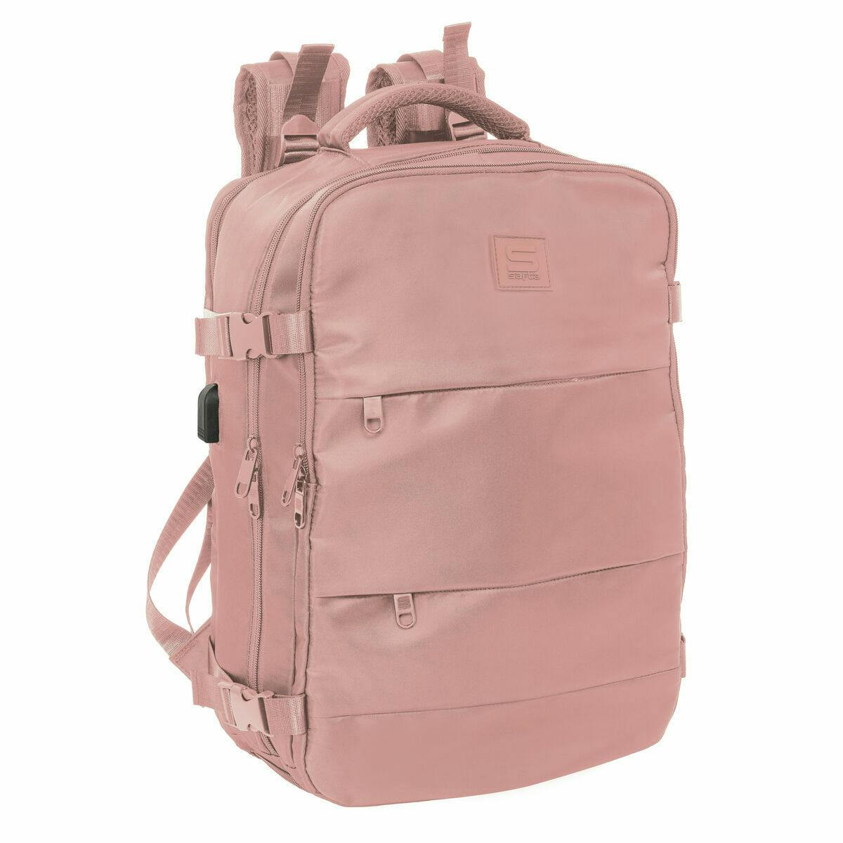 Mochila de viagem rosa