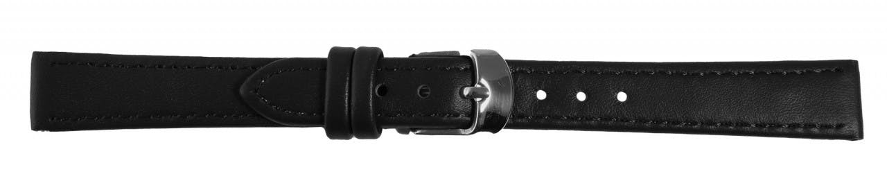 Mestre Artesão® Bracelete de Relógio Preta em Couro Genuíno – 18mm – 0481