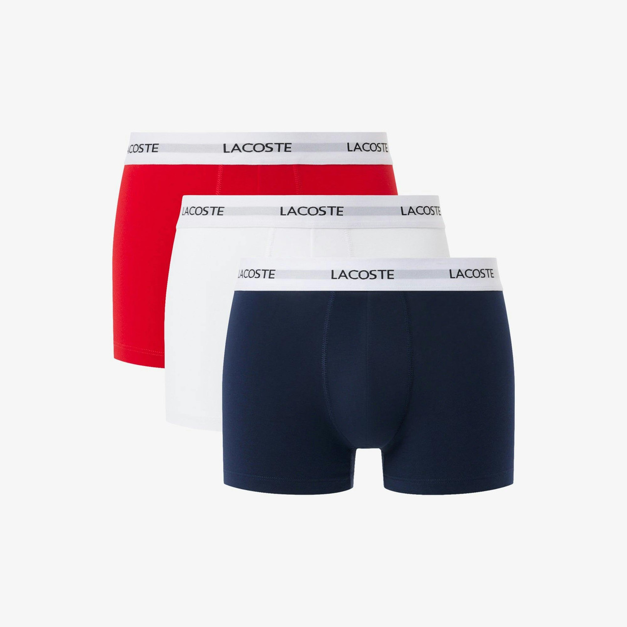 LACOSTE Pack de 3 boxers de algodão elástico