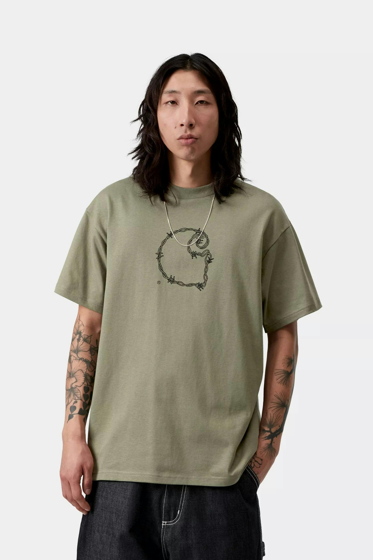 T-shirt S/S Barbwire em algodão biológico