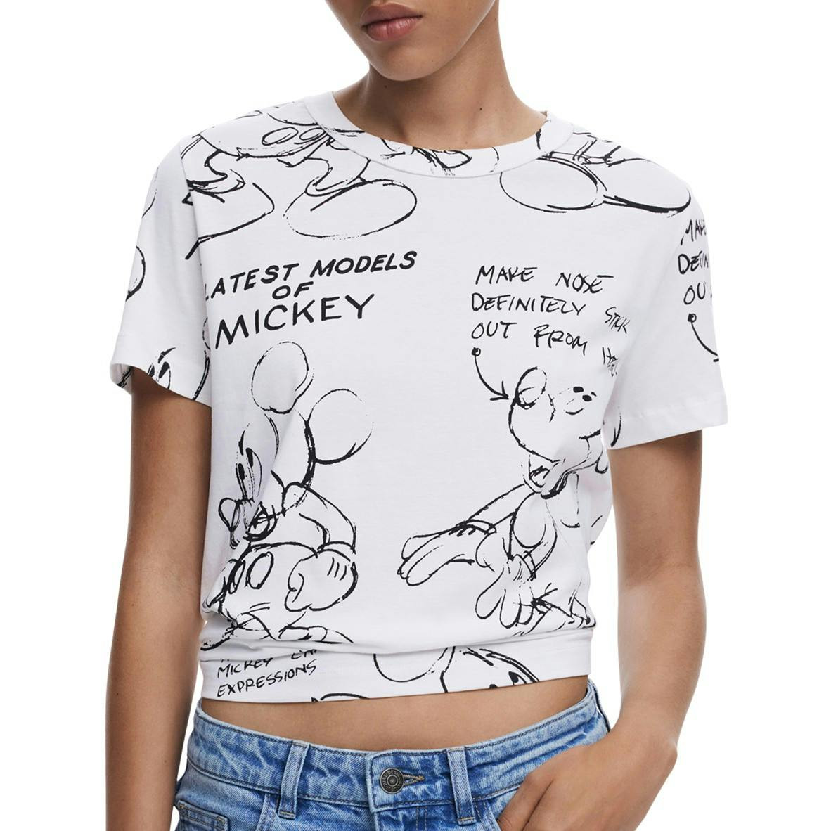 Desigual® T-Shirt Branca de Mulher 25WWTK03 - XS