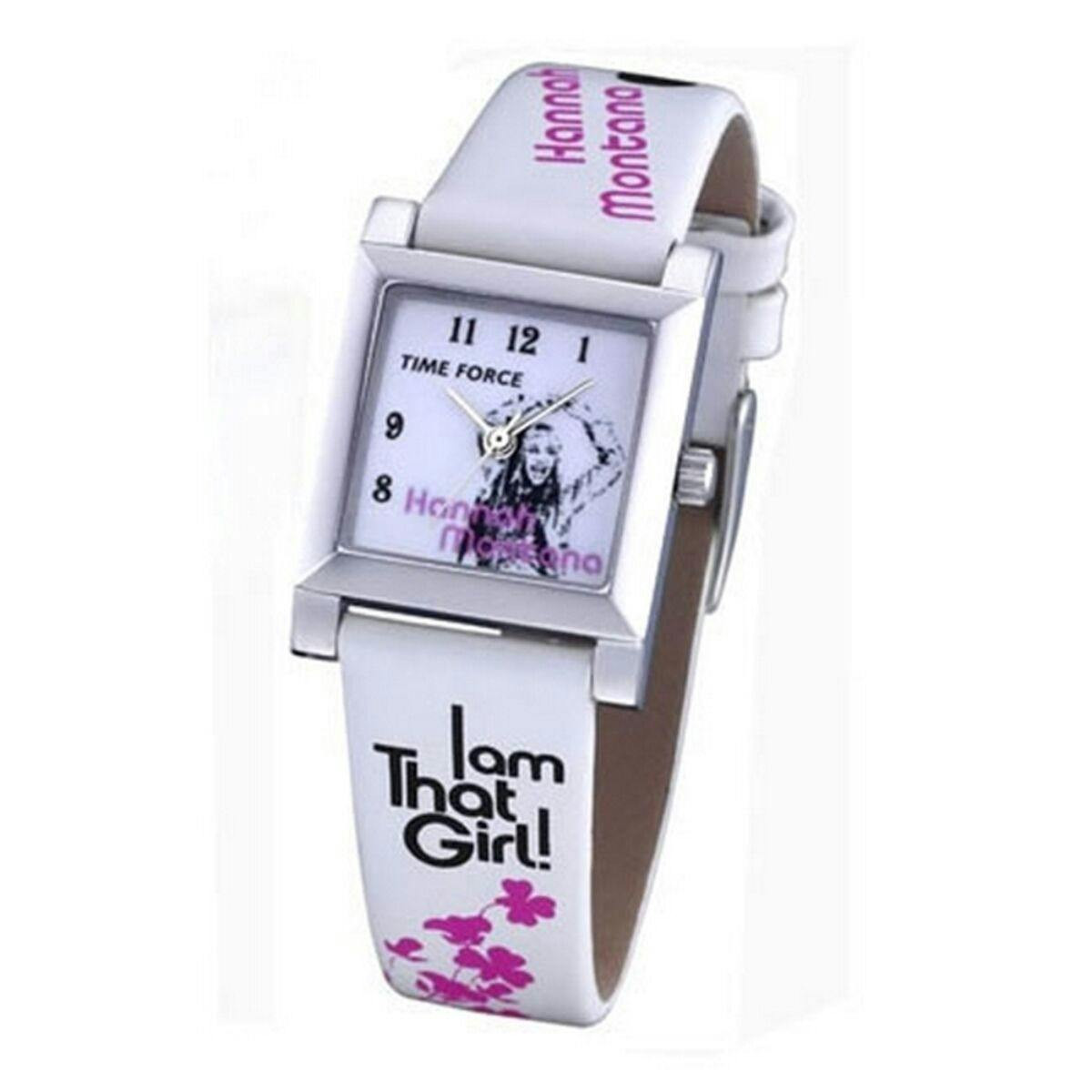 Relógio Time Force® Criança Hanna Montana com Bracelete em Couro HM1003