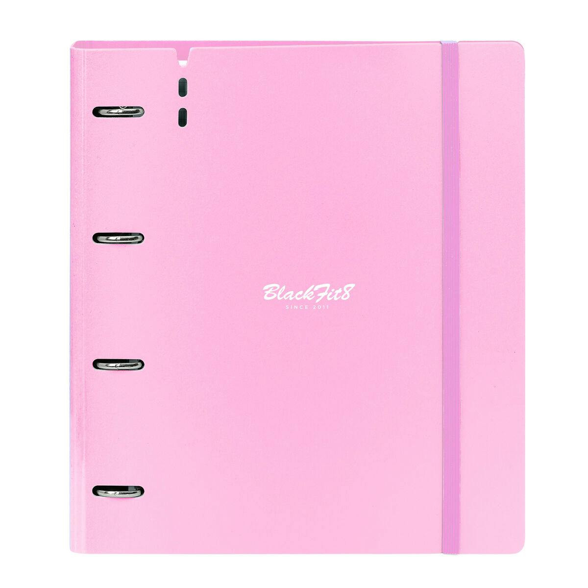 Capa com argolas BlackFit8 Smile em rosa