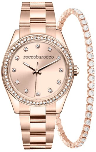 Conjunto RoccoBarocco Luxury® Relógio + Pulseira RB.2579L-09M