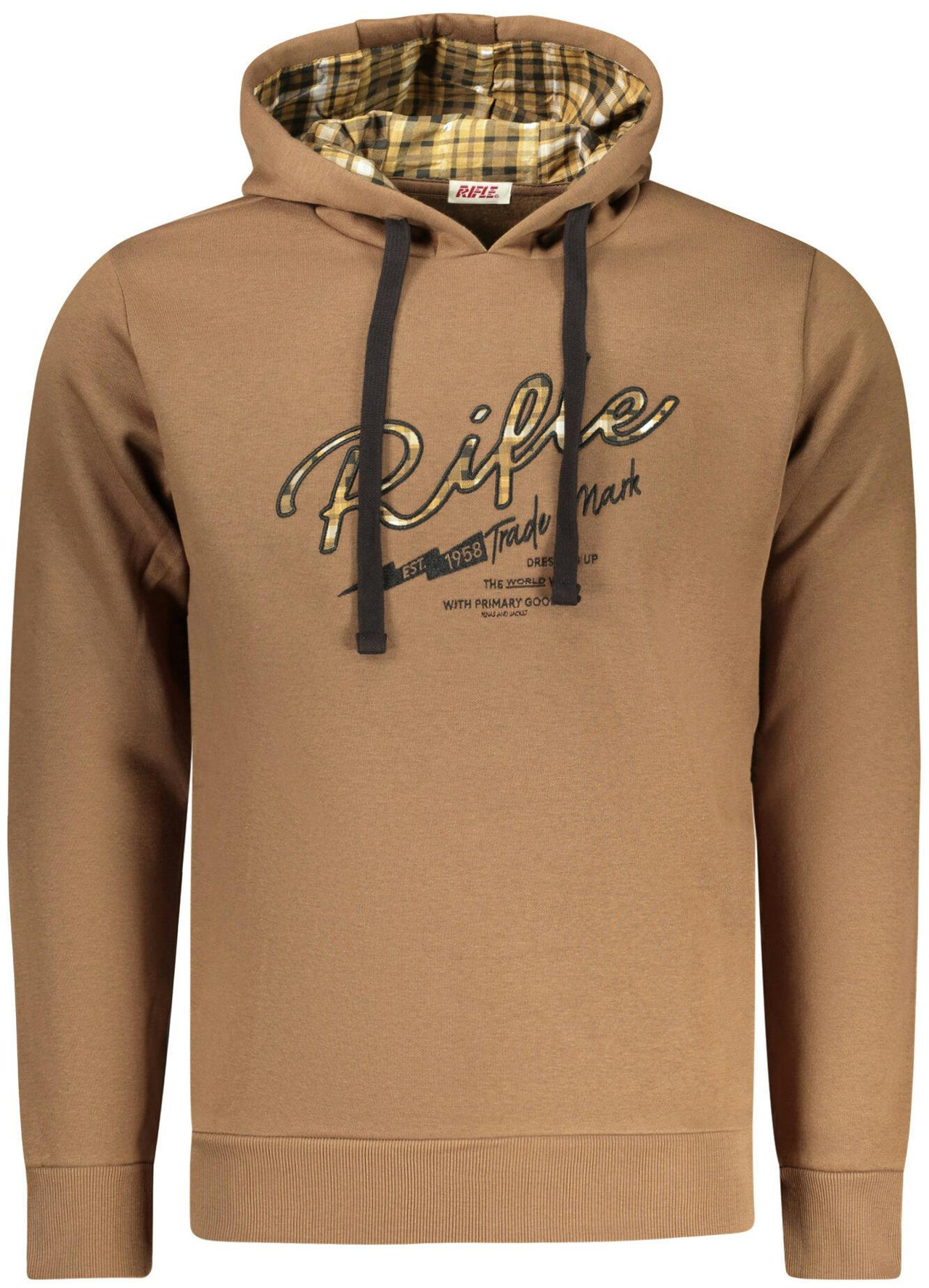 Rifle® Sweatshirt Marrom Escuro com Capuz de Homem RFF405 - 3XL