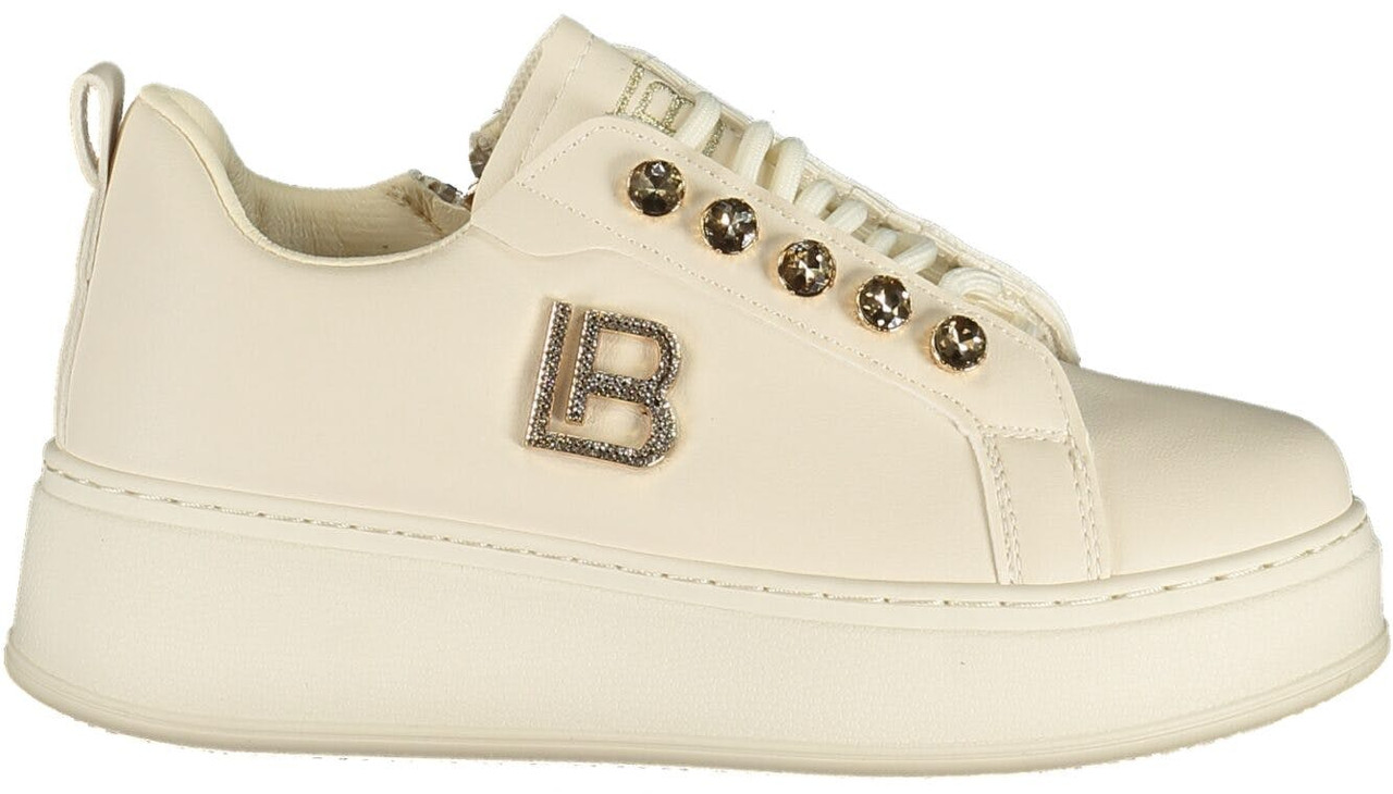 Laura Biagiotti® Sapatilhas Brancas com Dourado de Mulher 9618 - 38