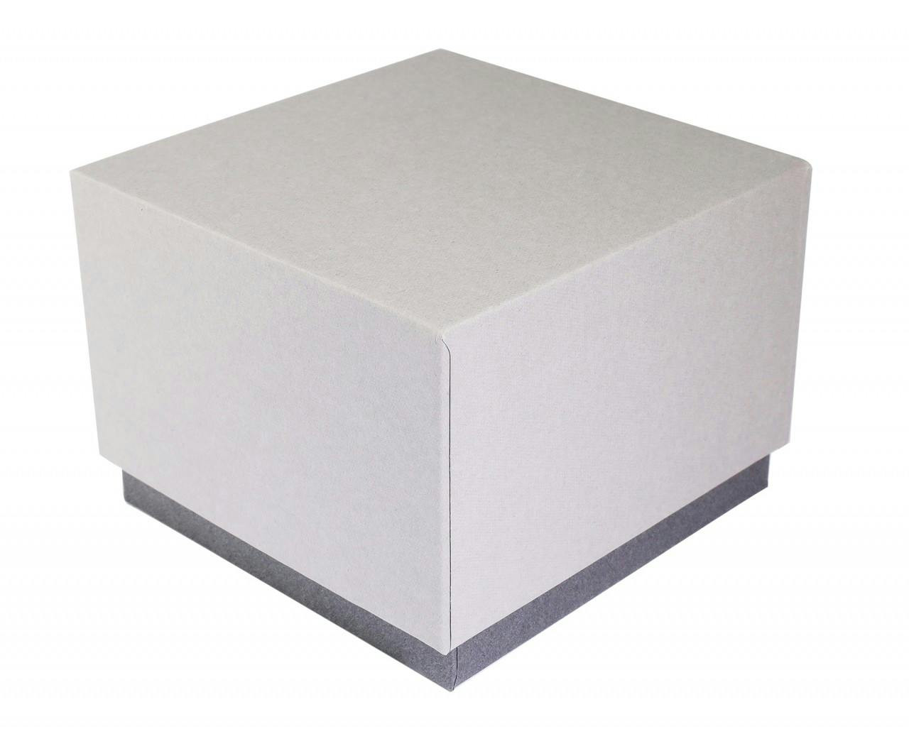 Caixa para Jóias de Cartão Cinzento 9 x 9 x 6,5 cm