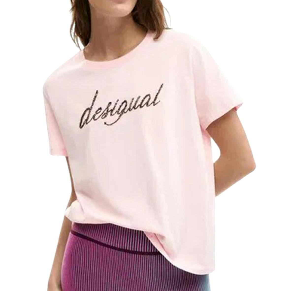 Desigual®T-Shirt Rosa de Mulher 26SWTK08 - XS