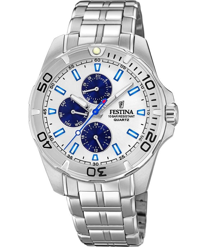 Relógio masculino prateado F20445