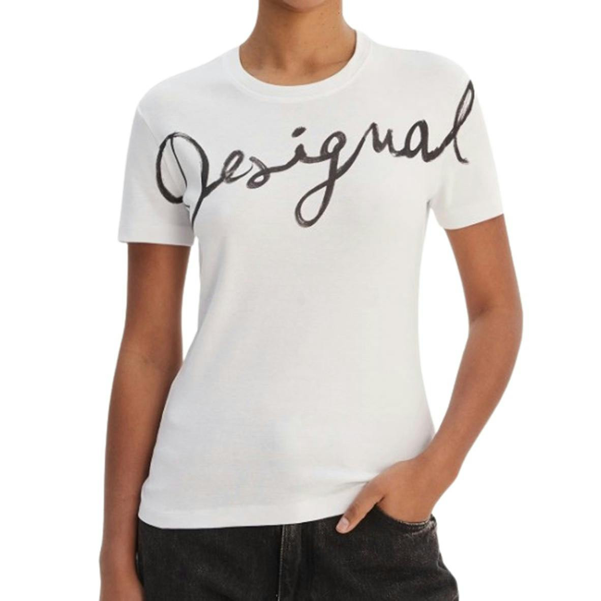Desigual® T-Shirt Branca de Mulher 26SWTK07 - XS
