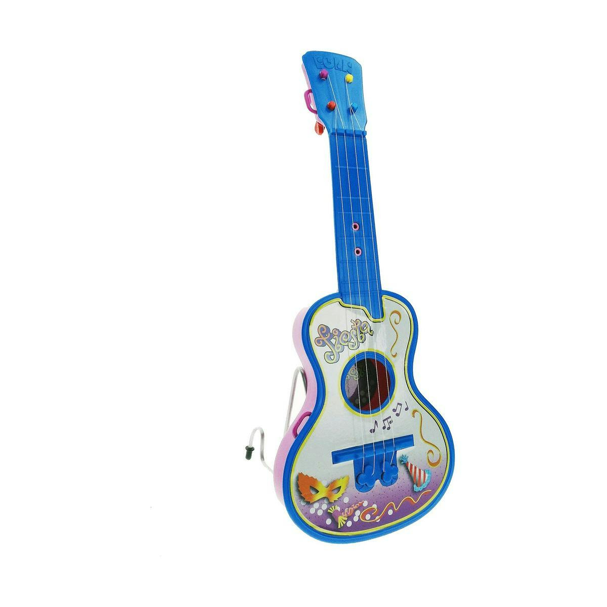 Guitarra infantil 4 cordas azul e branco