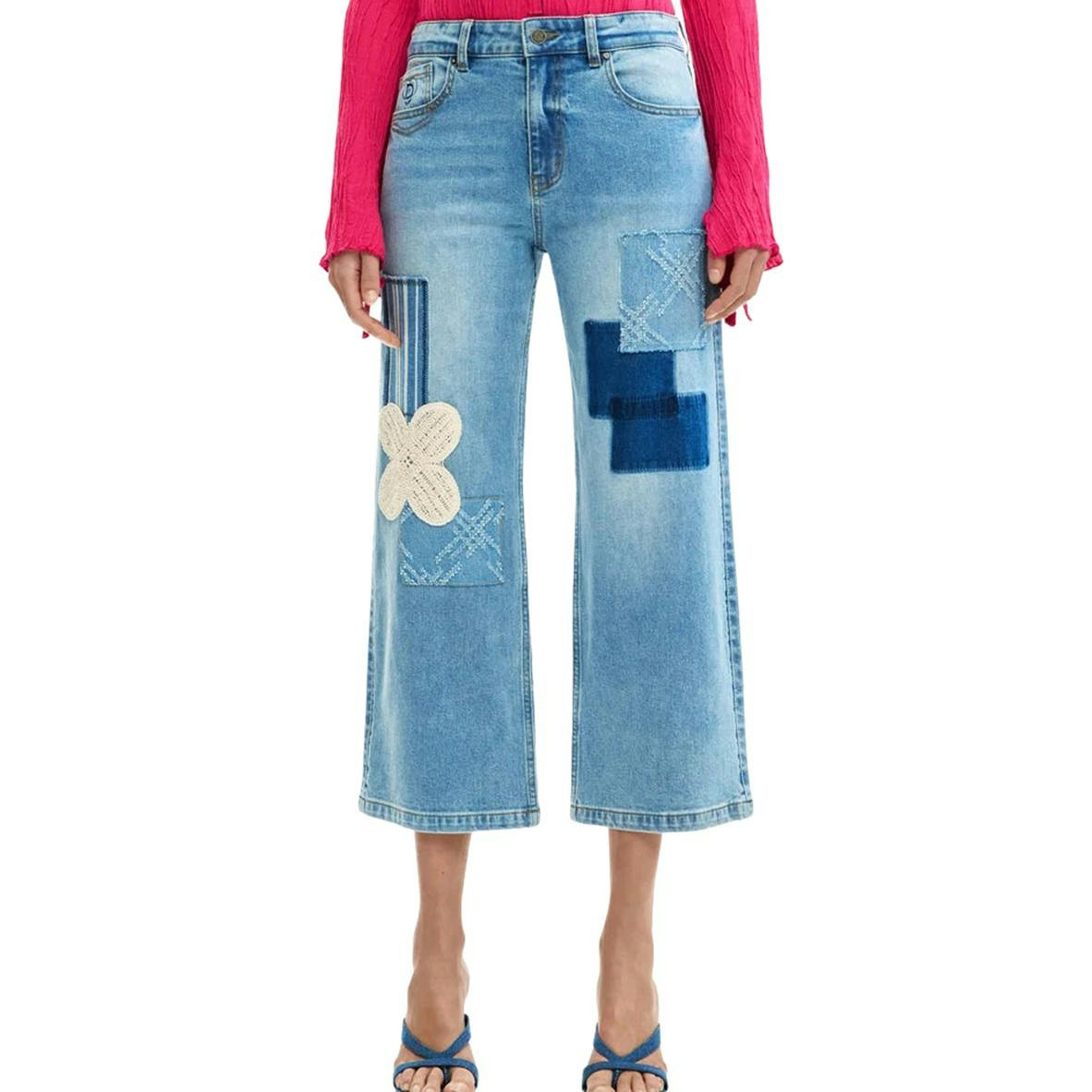 Desigual® Calça de Ganga Mulher 26SWDD24 - 36