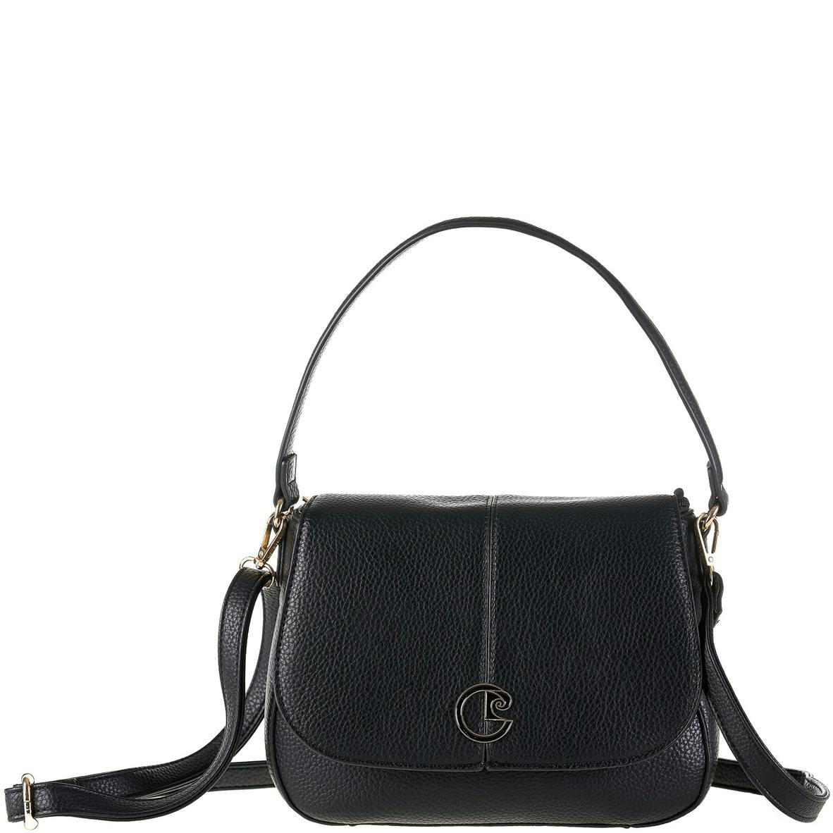 Pierre Cardin® Mala Preta Mulher com Alça de Ombro em Couro Ecológico GN51 67252