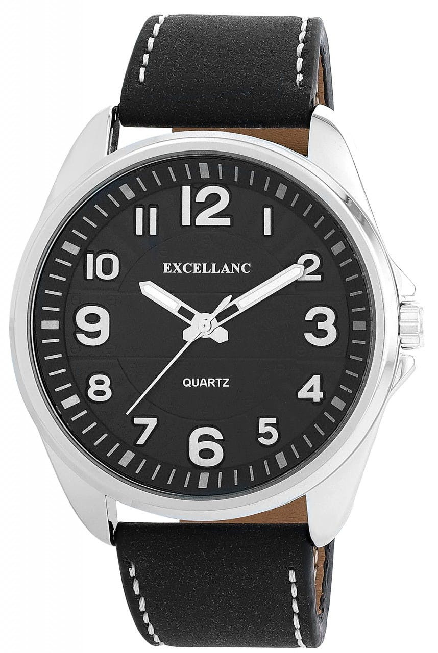 Relógio Excellanc® Homem com Bracelete em Couro Sintético - 2900283 - 2900283-003