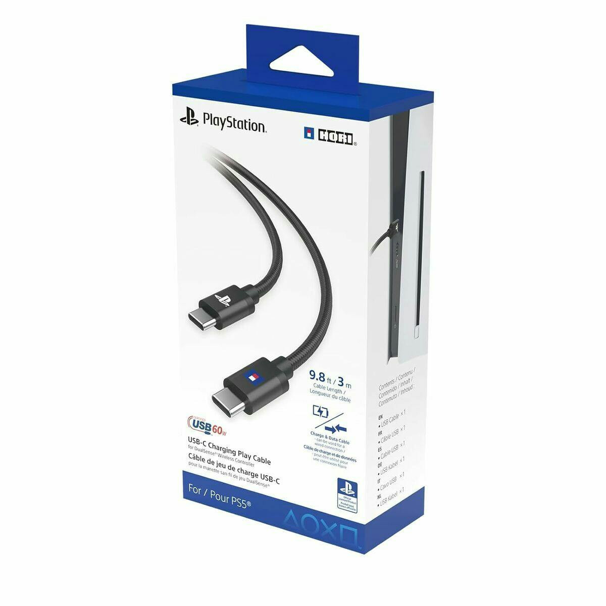 Cabo USB HORI PS5 Preto