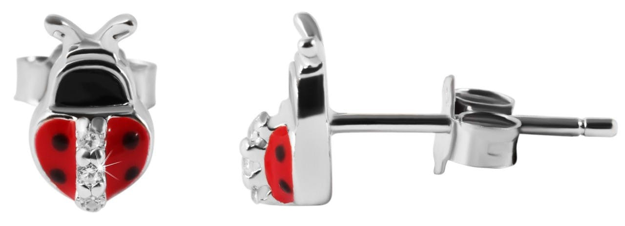 Brincos Infantis em Prata de Lei 925 com Zircônias e Banhados a Ródio - 5300150-001