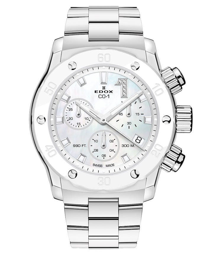 Relógio EDOX Swiss® CO-1 Chronolady Diamonds 10255-3BM-NADN