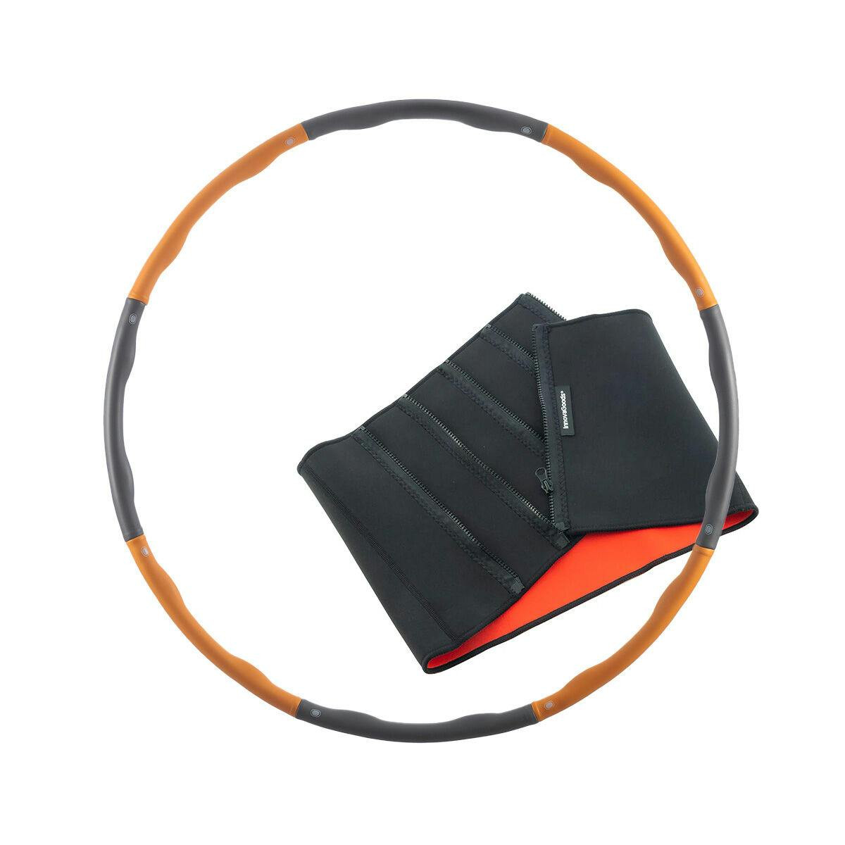 Pack Anel de Fitness Desmontável Revestido em Espuma e Cinta de Desporto Adelgaçante com Efeito Sauna InnovaGoods
