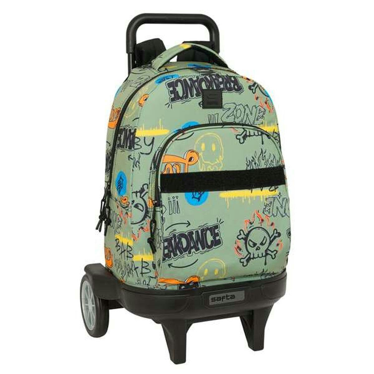 Mochila Escolar com Rodas Safta Zone 33 x 45 x 22 cm Grafite