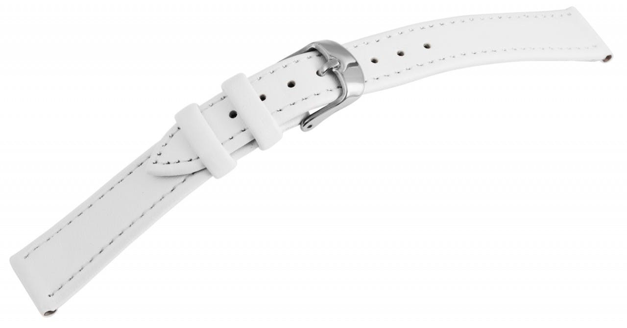 Mestre Artesão® Bracelete de Relógio em Couro Genuíno Branco 18mm