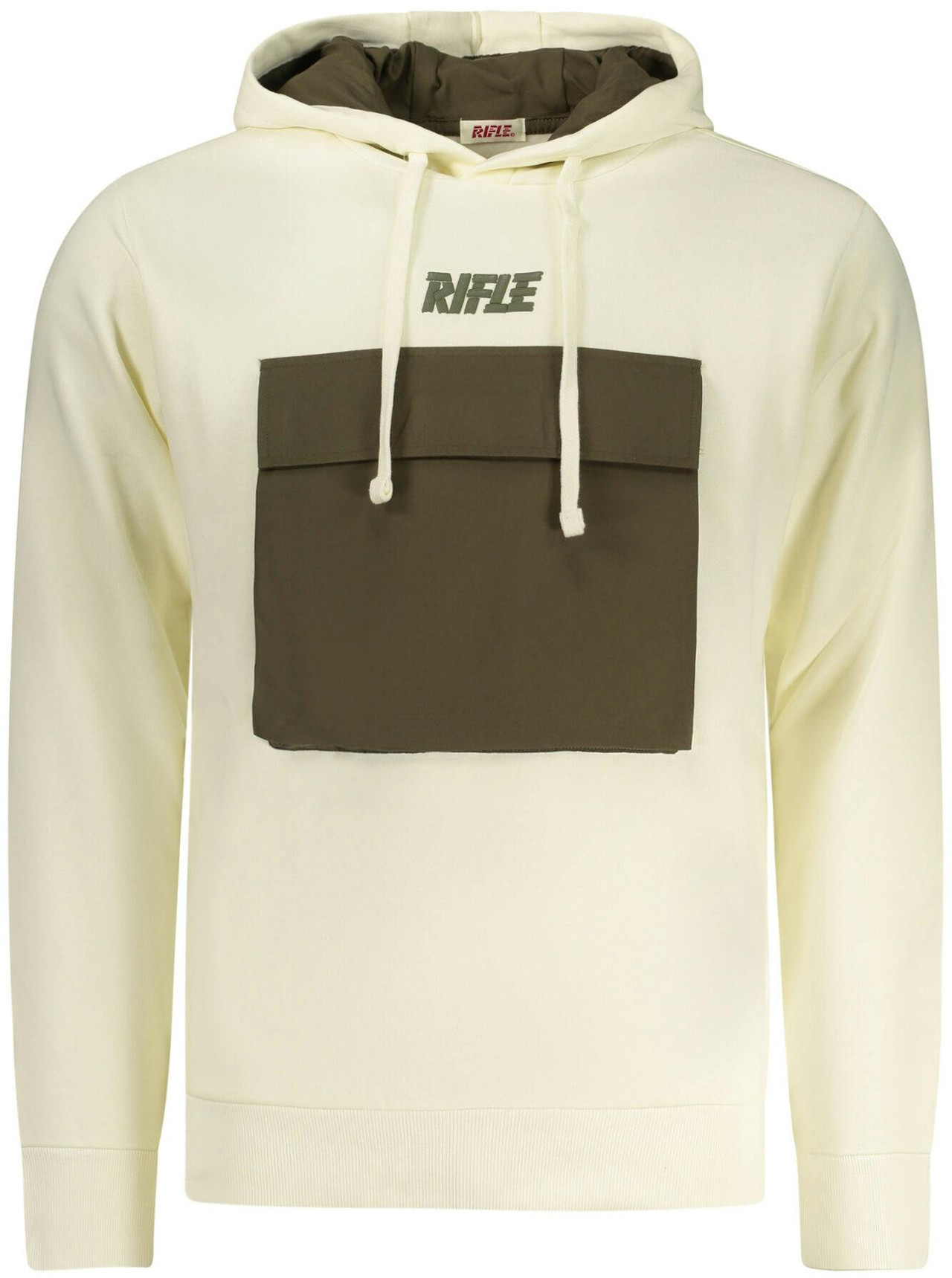 Rifle® Sweatshirt Branca com Capuz de Homem RFF412 - M