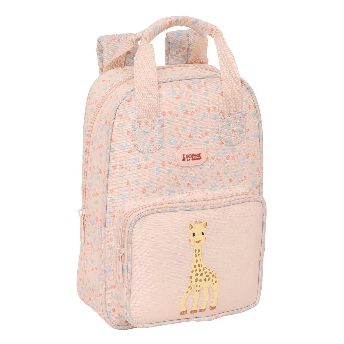 Mochila escolar Sophie la Girafe em tecido com fecho