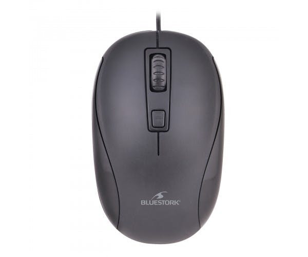 Rato com cabo e Sensor ótico Bluestork M-W-OFF10 Preto 1200 DPI