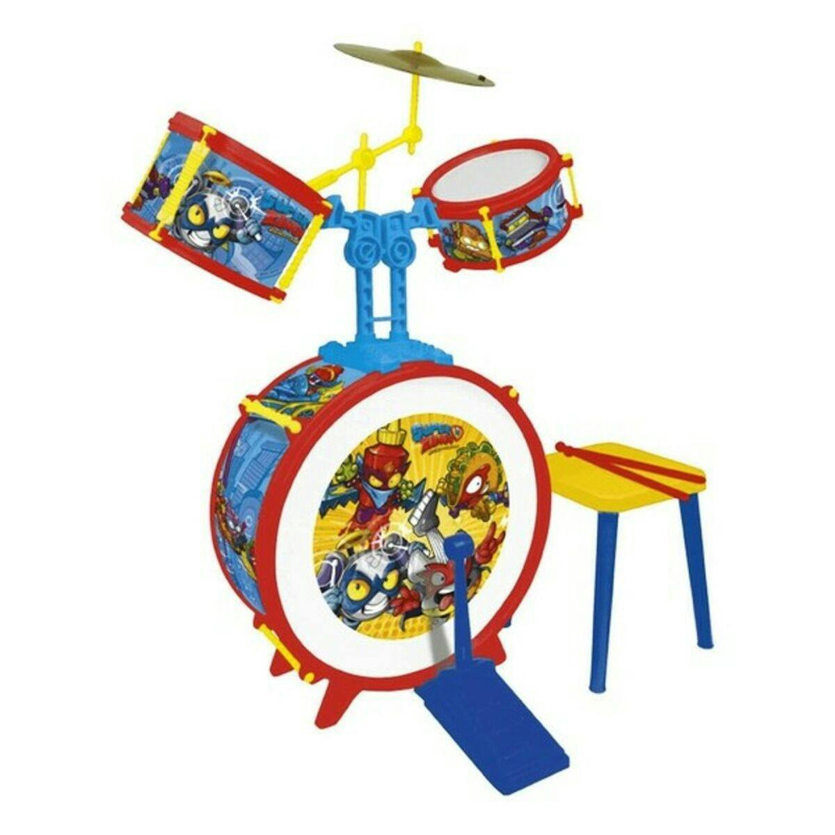 Bateria infantil SuperThings com baquetas incluídas