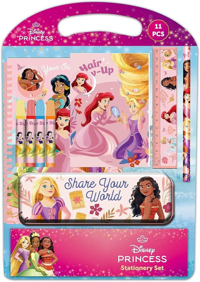 Conjunto Papelaria Princesas da Disney