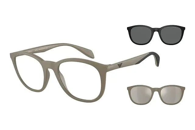 Emporio Armani® Armação Ótica com Clips Sol EA4211F 54371W 53