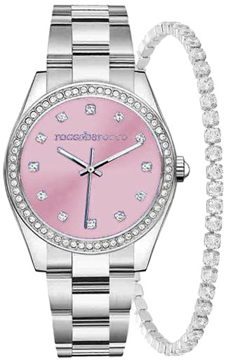 Conjunto RoccoBarocco Luxury® Relógio + Pulseira RB.2579L-04M