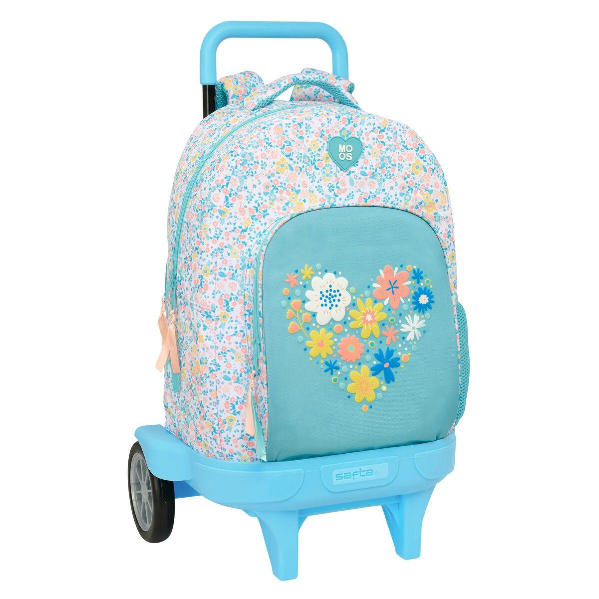 Mochila Escolar com Rodas Moos Fiori Multicolor 33 x 45 x 22 cm - S4313883