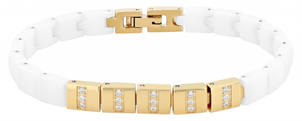 Akzent® Pulseira Dourada em Aço Inoxidável 0695