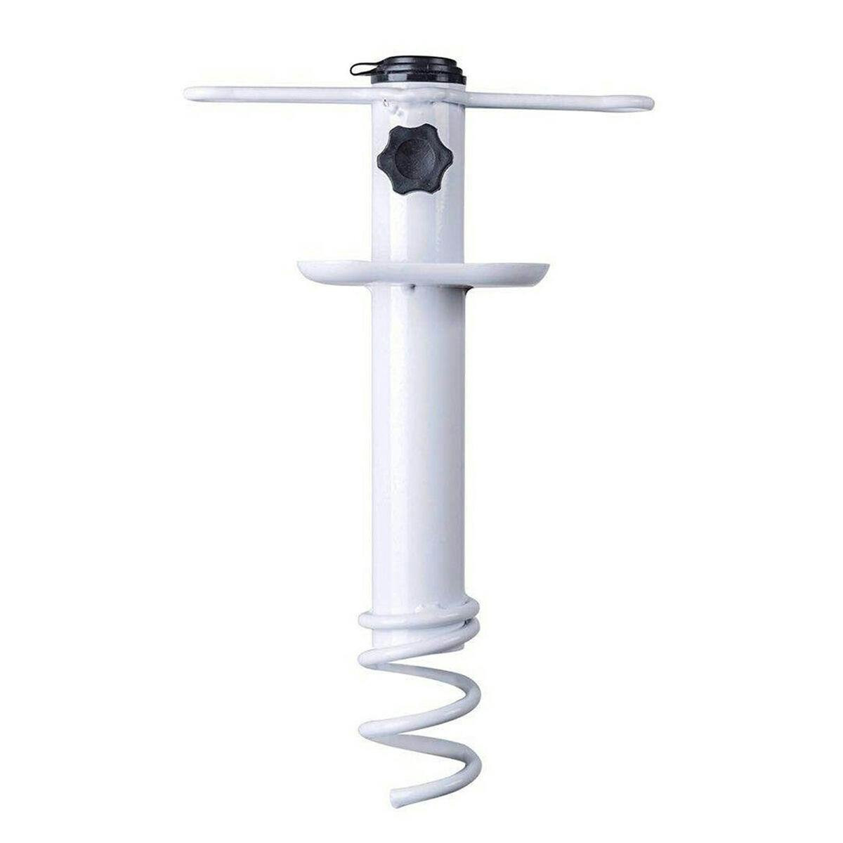 Marbueno Pincho Parasol Sução Aço Branco 35,5x15x6 cm Praia e Jardim 10506