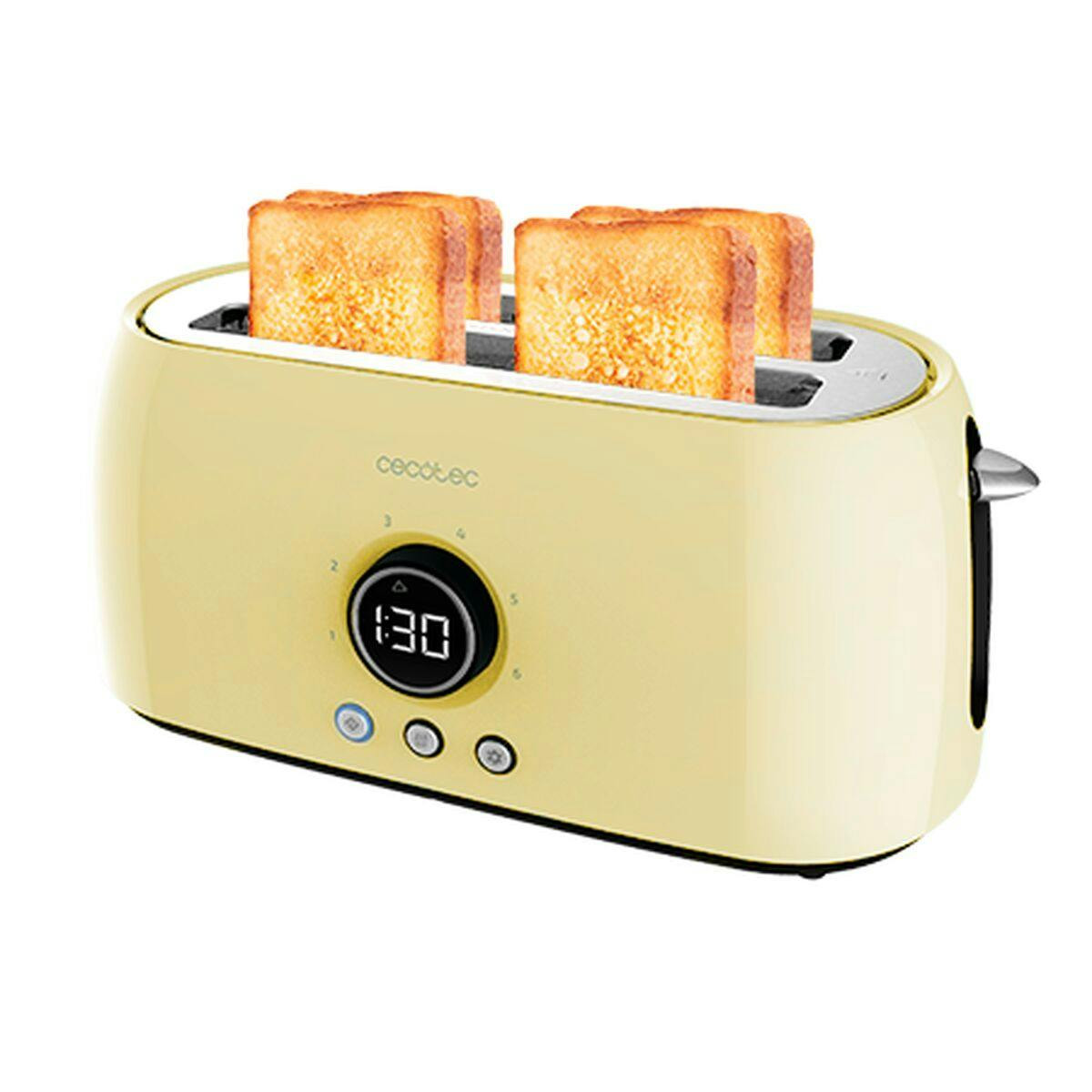 Cecotec - Torradeira ClassicToast Extra Double Amarelo 1500 W