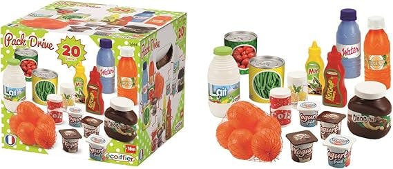 Ecoiffier - Conjunto de Alimentos de Brincar Pack Drive (20 pcs)
