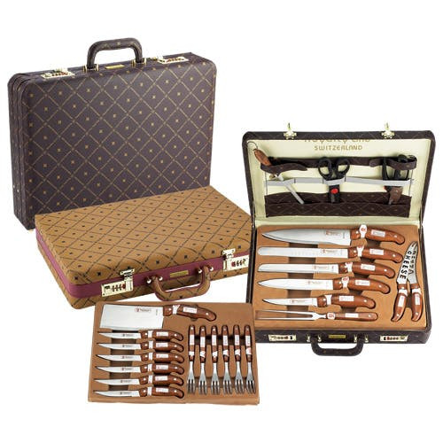 Royalty Line® RL-K25LB: Conjunto de 12 Facas de Cozinha com Estojo