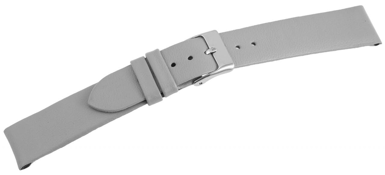 Bracelete para Relógio em Pele Genuína Cinza 18 mm