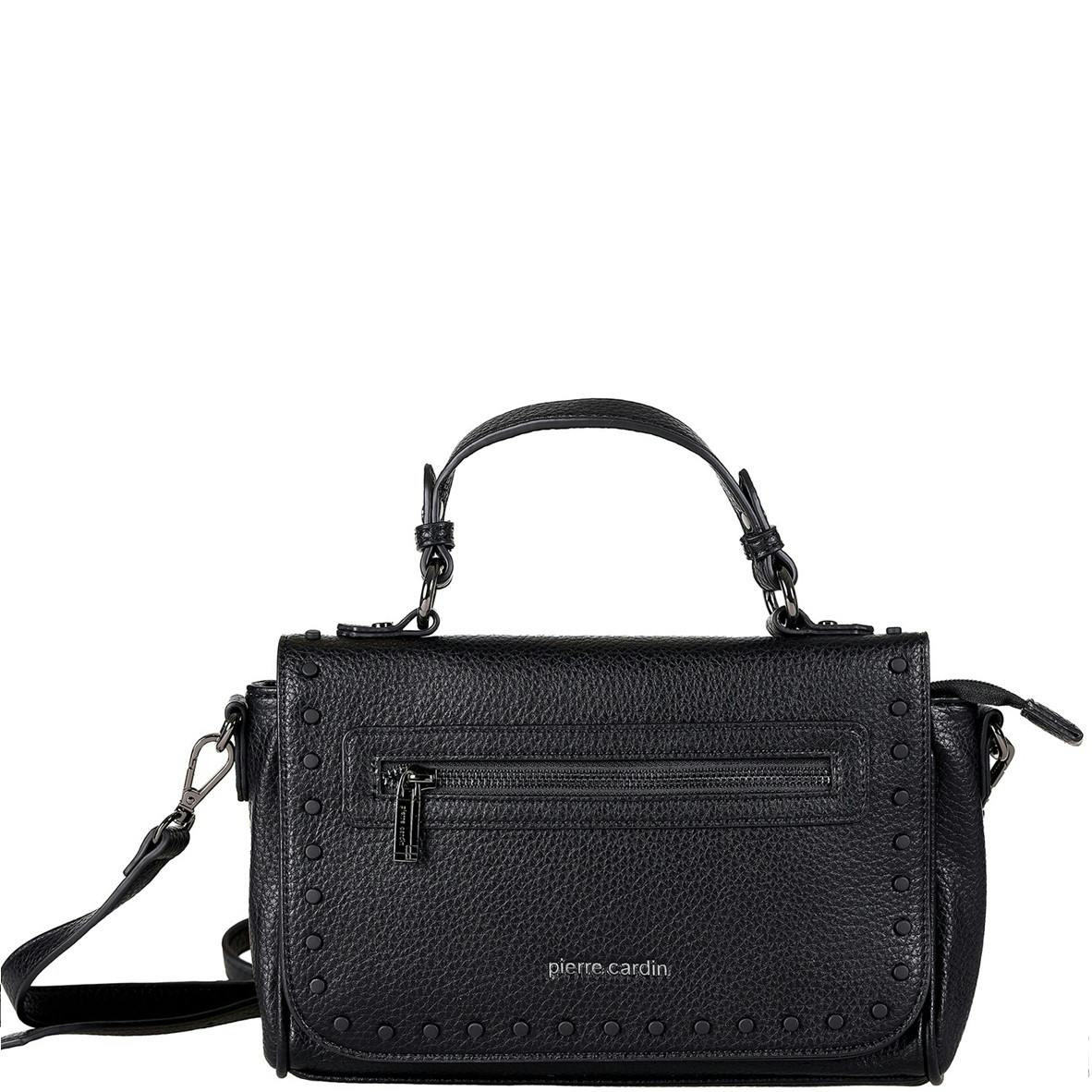 Pierre Cardin® Mala Preta Mulher com Alça de Ombro em Couro Ecológico CH03 2692
