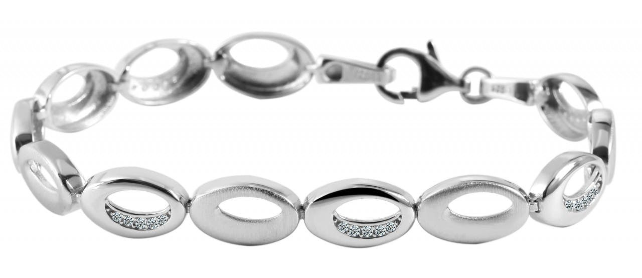 Pulseira em Prata de Lei 925 Ammy Banhada a Ródio