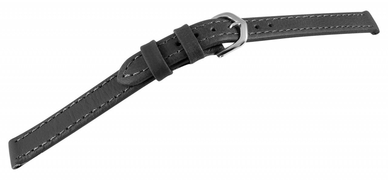 Mestre Artesão® Bracelete de Relógio em Couro Genuíno Muito Macia Cinza Escuro 14mm